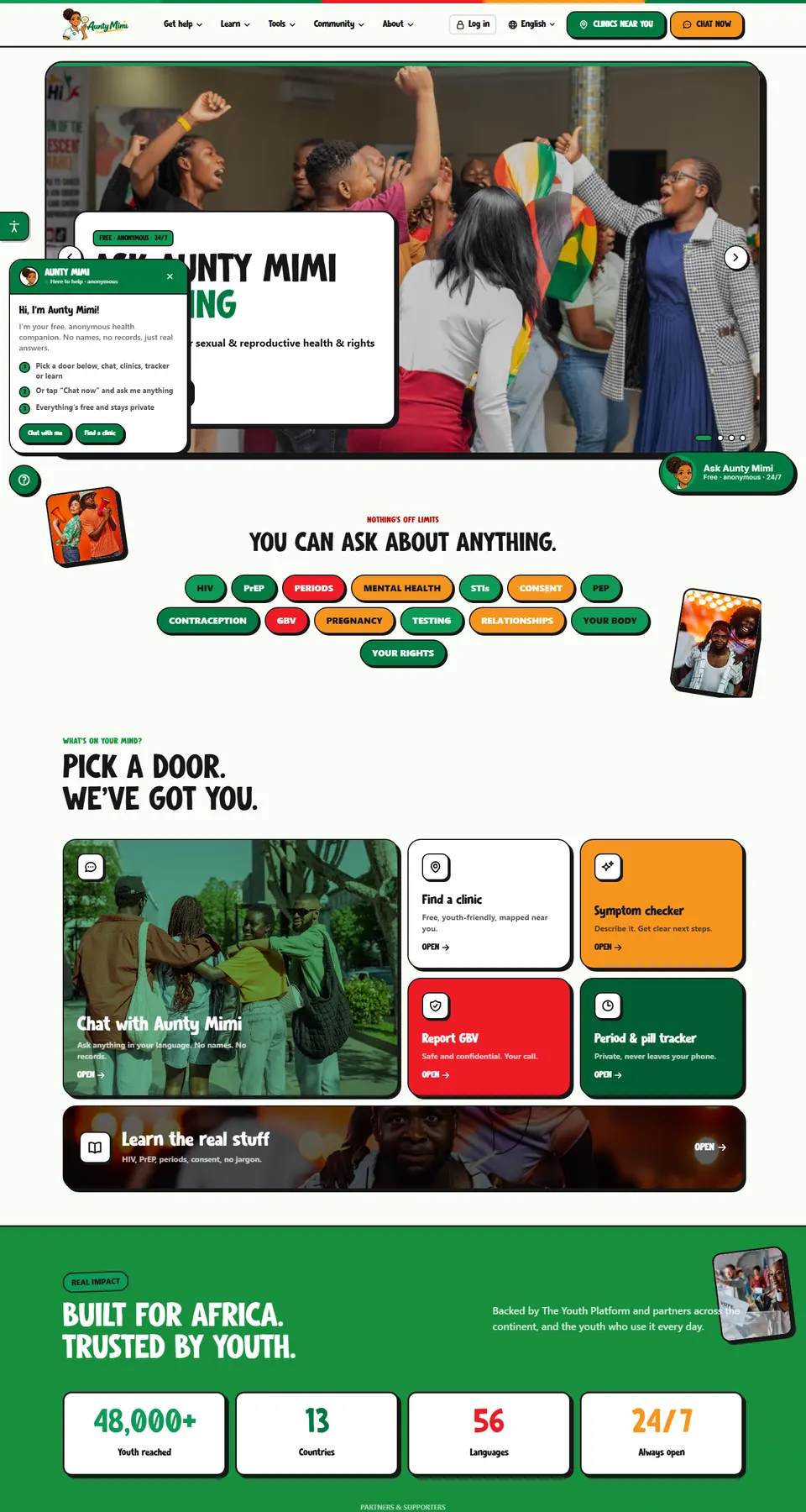 Aunty Mimi home page