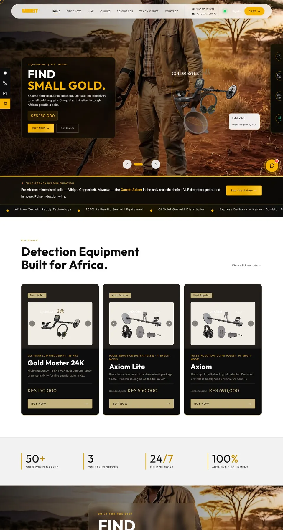 Garrett Africa home page