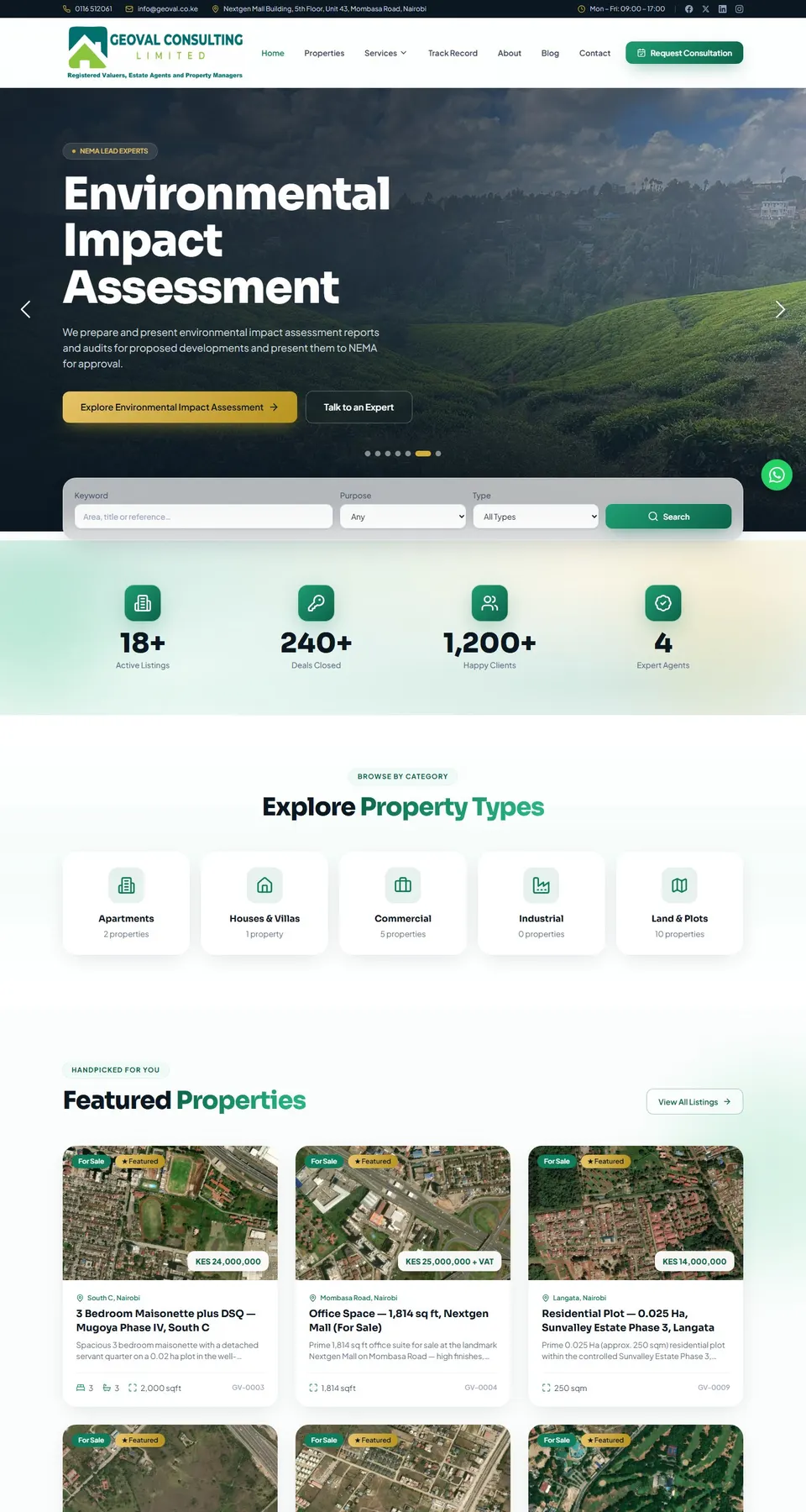 Geoval Consulting home page
