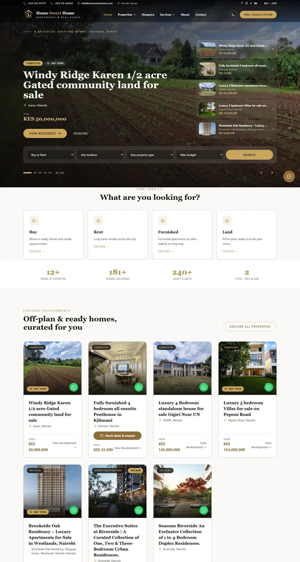 Home Sweet Home home page