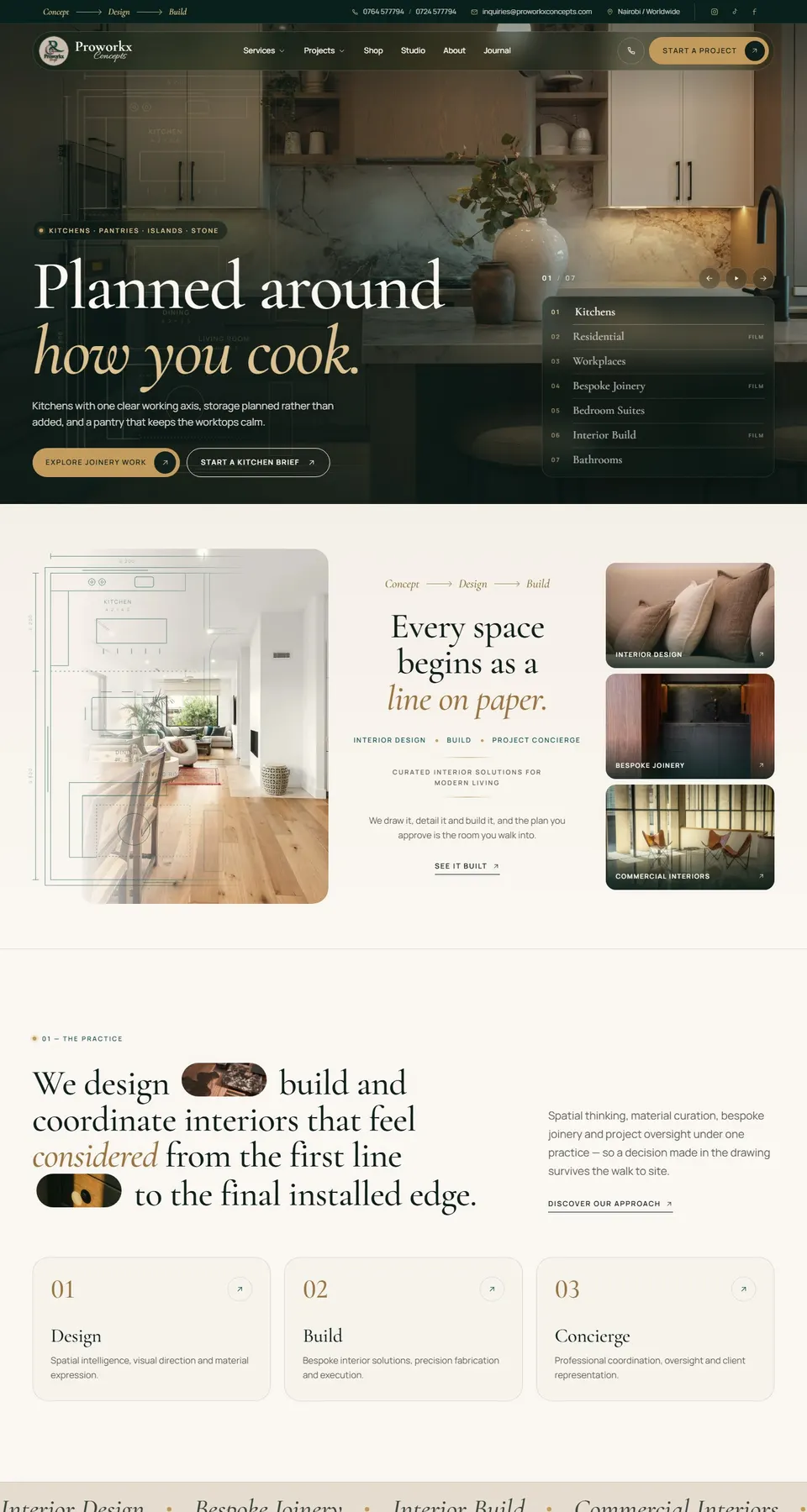 PROWORKX Concepts home page